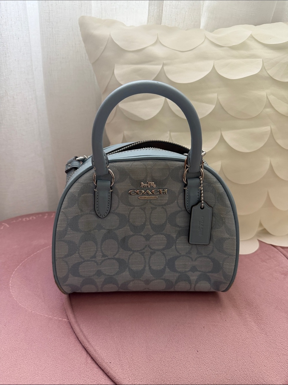 Coach Mini Dome Satchel in Light Blue